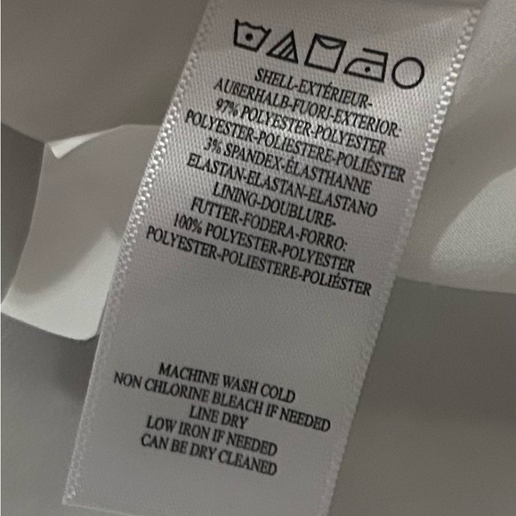 Dress The Population • Solid White Ivory Scalloped Trim Dress• Adrian - Picture 4 of 5